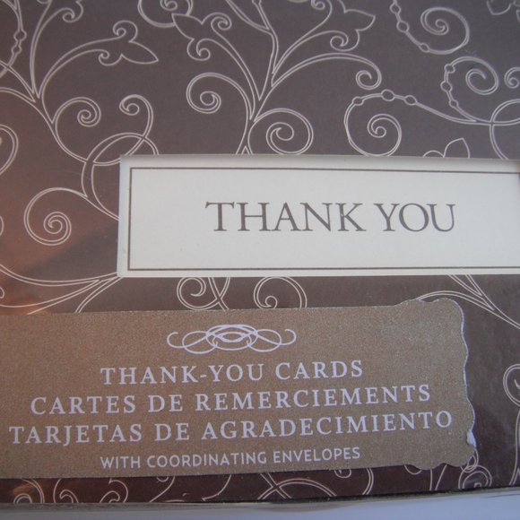 Brides a Wedding Collection 40 Count THANK YOU Cards Ivory with Envelopes, New - Picture 3 of 6